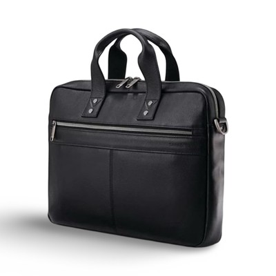 Samsonite Classic Leather Slim Brief  Black