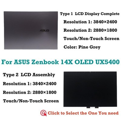LCD Screen Touch Full Assembly Hinge Up ASUS Zenbook 14X OLED UX5400EA-L7077T