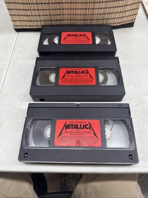 Metallica Live Shit Binge & Purge Box Set 3 VHS tapes With Book