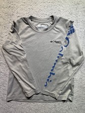 Columbia PFG Shirt Youth XXS(4/5 Yrs) Gray Long Sleeve Performance Fishing Top