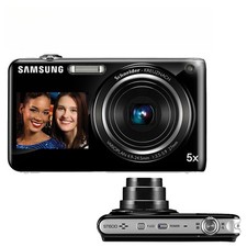 Samsung ST600 Dual-Screen Digital Camera 14.2MP Black Touch Screen Auto Focus