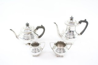 Antique Silver Plate Walker & Hall 4 Piece Tea Service 2.3kg