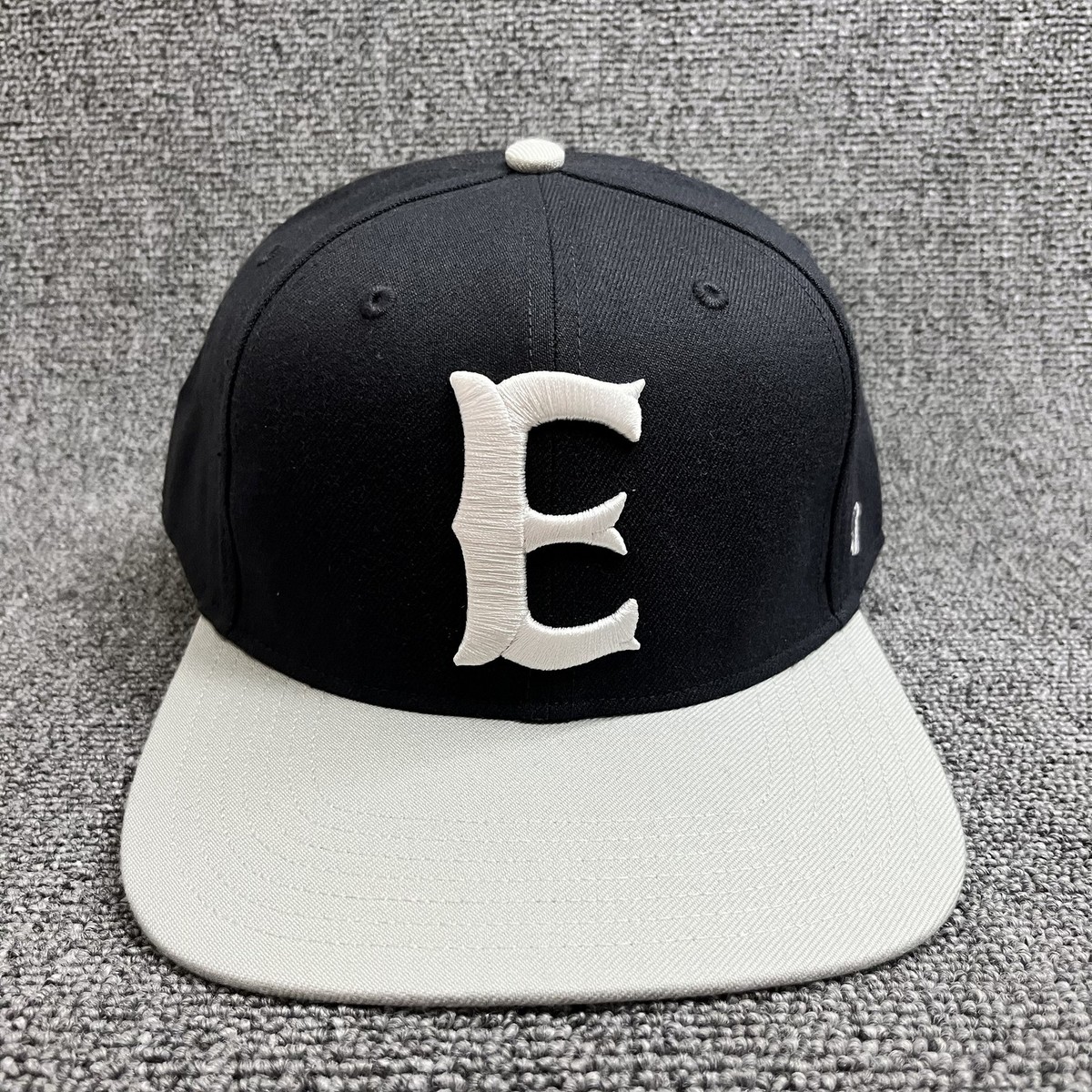 '47 Brand No Shot Captain Snapback Hat Black Grey Old English E Flat Brim