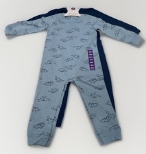 Carter's 2-Pc. Pajama Set Dinosaur Lt. Blue  Solid Navy Blue Sz. 24mo.