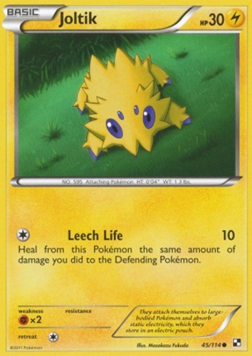 Joltik - 45/114 - Common Moderately Played Black and White