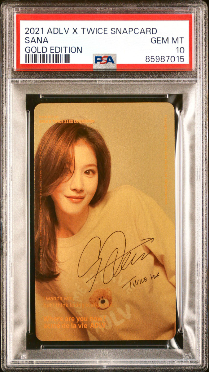 SANA TWICE X ADLV BONUS GOLD EDITION SNAPCARD GEM MINT PSA 10 | eBay