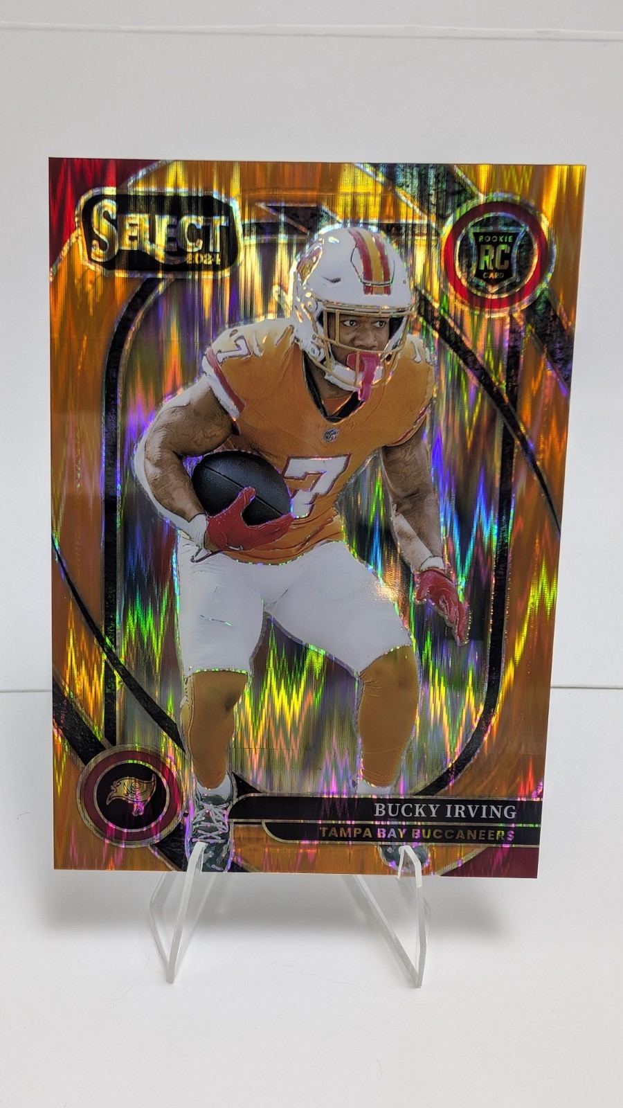 2024 Panini Select - Bucky Irving #239 Orange Prizm Shock /399 RC COLOR MATCH