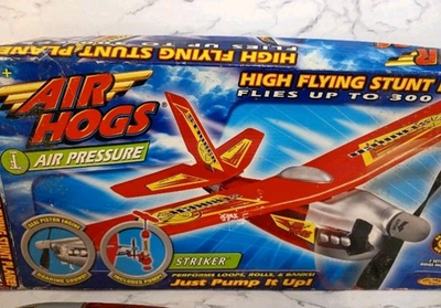 #ad 2001 Air Hogs Air Pressure High Flying Stunt Plane Toy Classic Complete $40.00