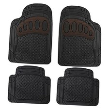 Automotive Floor Mats Universal Fit Trimmable Climaproof for All Brown Black