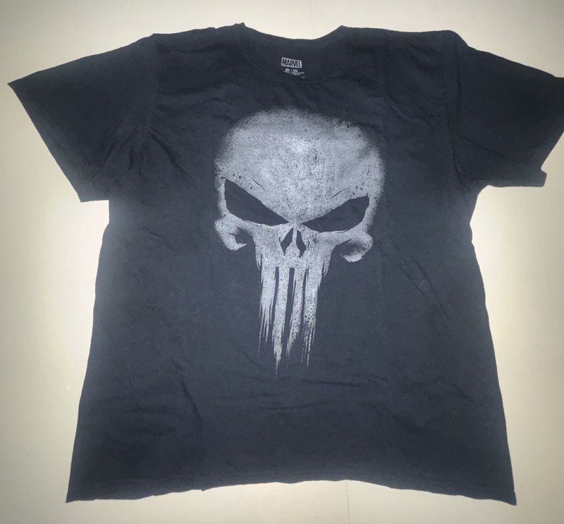 The Punisher Skull Logo T Shirt Size XL Spiderman Daredevil Wolverine Kingpin