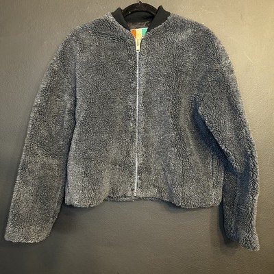 MSGM Fur Full Zip Bomber Jacket Women s Size 42 Medium  
