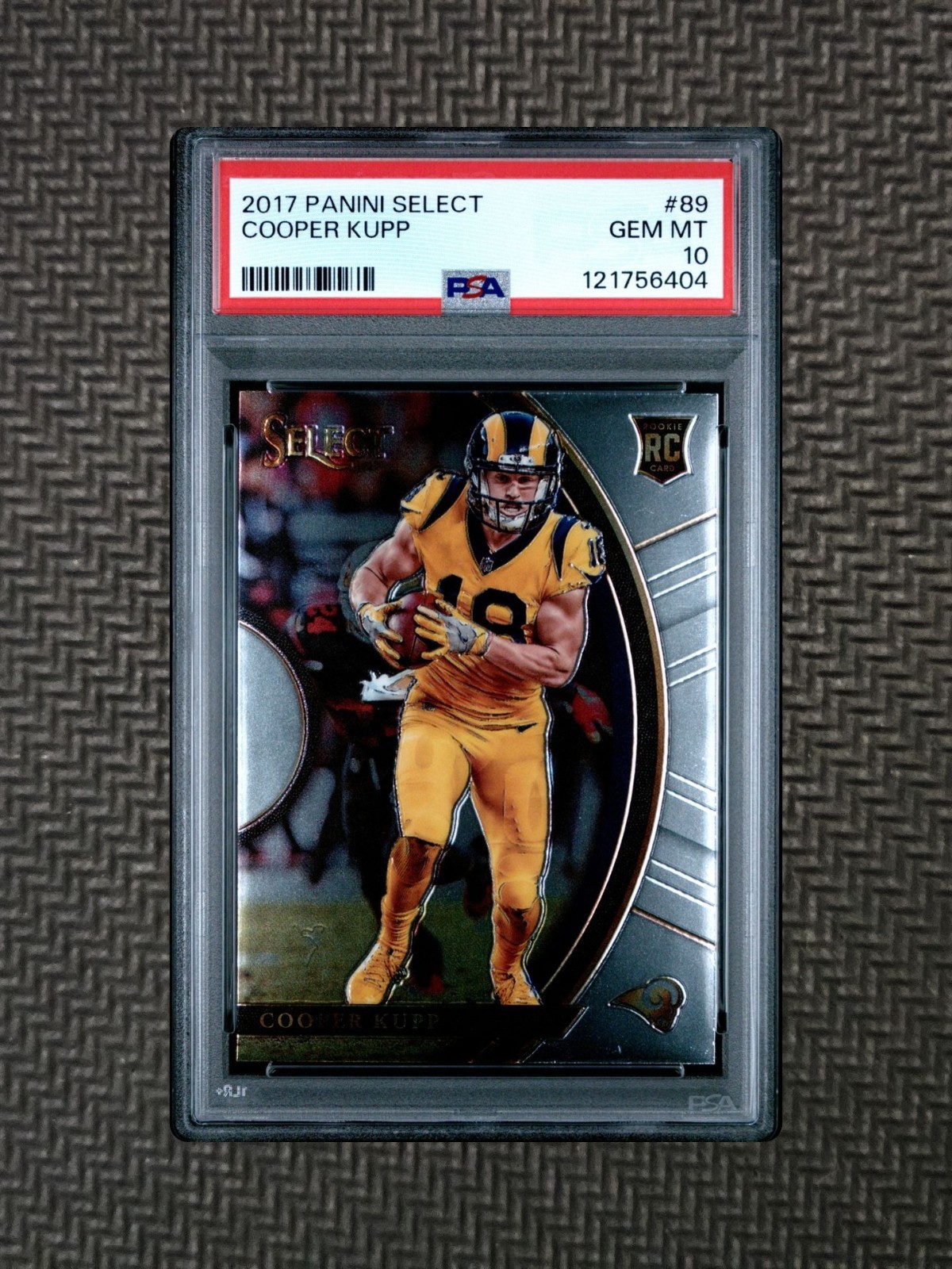 2017 Panini Select Cooper Kupp #89 Color Rush Jersey PSA 10 LA Rams