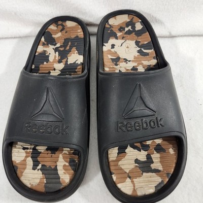 Men s Size 10M Reebok Prevade Slides Black With Camouflage Sandals