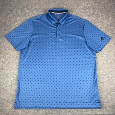 Adidas Ultimate 365 BOS Herren Polo Shirt Geometric Logo Print Blue Mens XL
