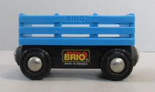 Brio Cattle Wagon Train Car - Blue - 33652