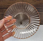 Pink Depression Glass Ribbed Salad Dessert Plate 6” Thin Vintage