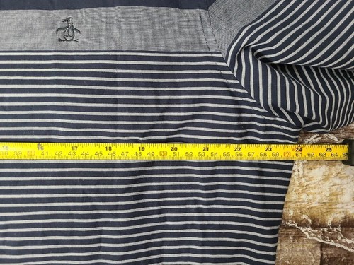 Penguin by Munsingwear Herren Hemd blau grau gestreift Knopfleiste Logo Größe XXL - Bild 5 von 12
