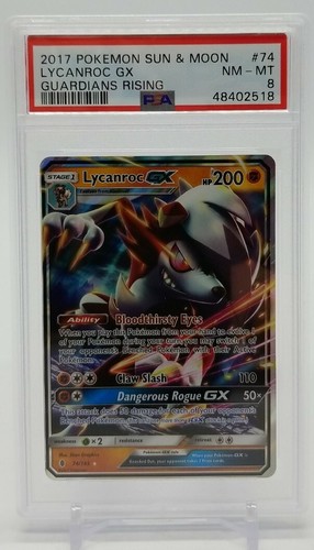 Lycanroc-GX graded PSA 8 for sale on eBay