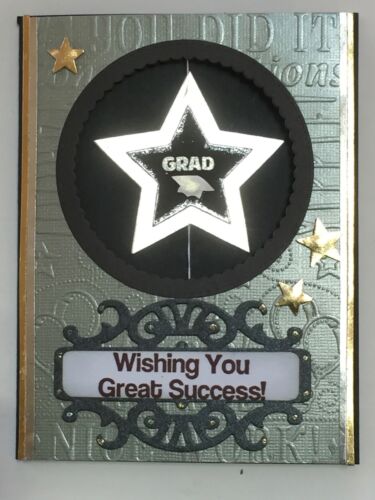 GRADUATION - Spinning Star "Congrats..Grad" - handmade Card INTERACTIVE by DEE  - Picture 1 of 8