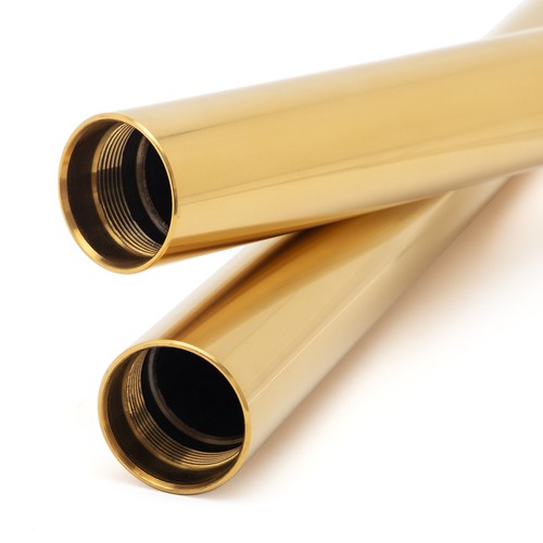 39mm Inner Fork Tubes For Harley Sportster XL 883 N L XL1200C Custom Chrome Gold - Picture 4 of 7