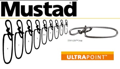 Mustad Ultrapoint Stay-Lok Snap Wirbel, Angelwirbel, Angelzubehör, Welswirbel