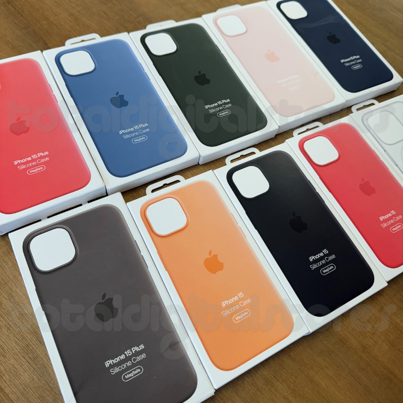 Apple Silicone iPhone 15 Case MagSafe Cover Genuine for 15 Pro