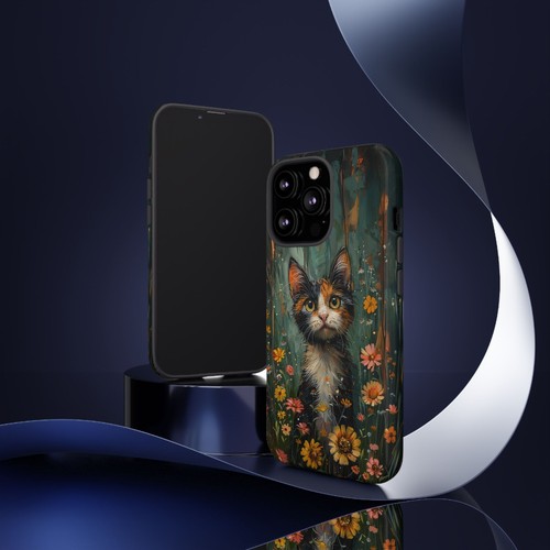 For iPhone | Samsung Galaxy | Pixel Phone Case - Calico Cat Flowers Pastel - 第 100/256 張圖片