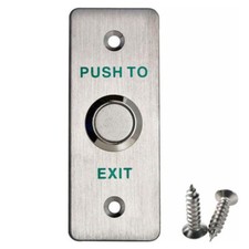 Stainless Steel Panel Push Release Out Unlock Exit Button Switch for Hollow Door