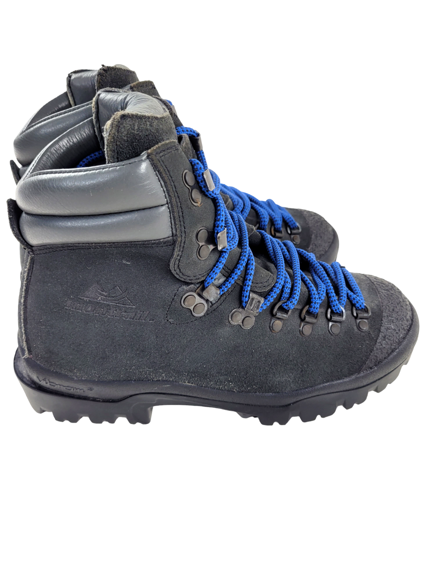Montrail Women's Hiking Boots Made In Italy Size Black Blue Laces