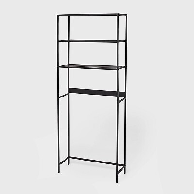 Стеллаж для хранения над унитазом из матового никелированного металла - Brightroom