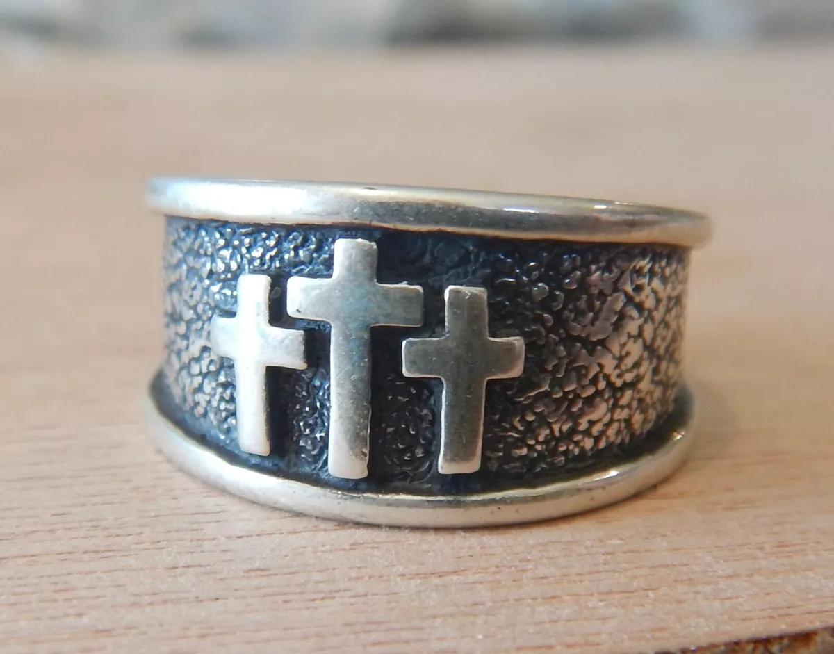 Sterling silver christian rings deals