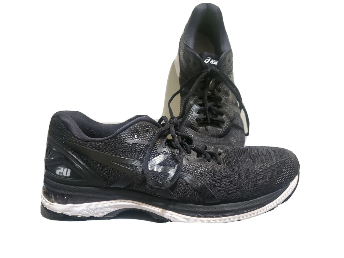 Asics Mens Flytefoam 20 T801N Black Running Shoes Lace Up Low Top Size 11.5 used