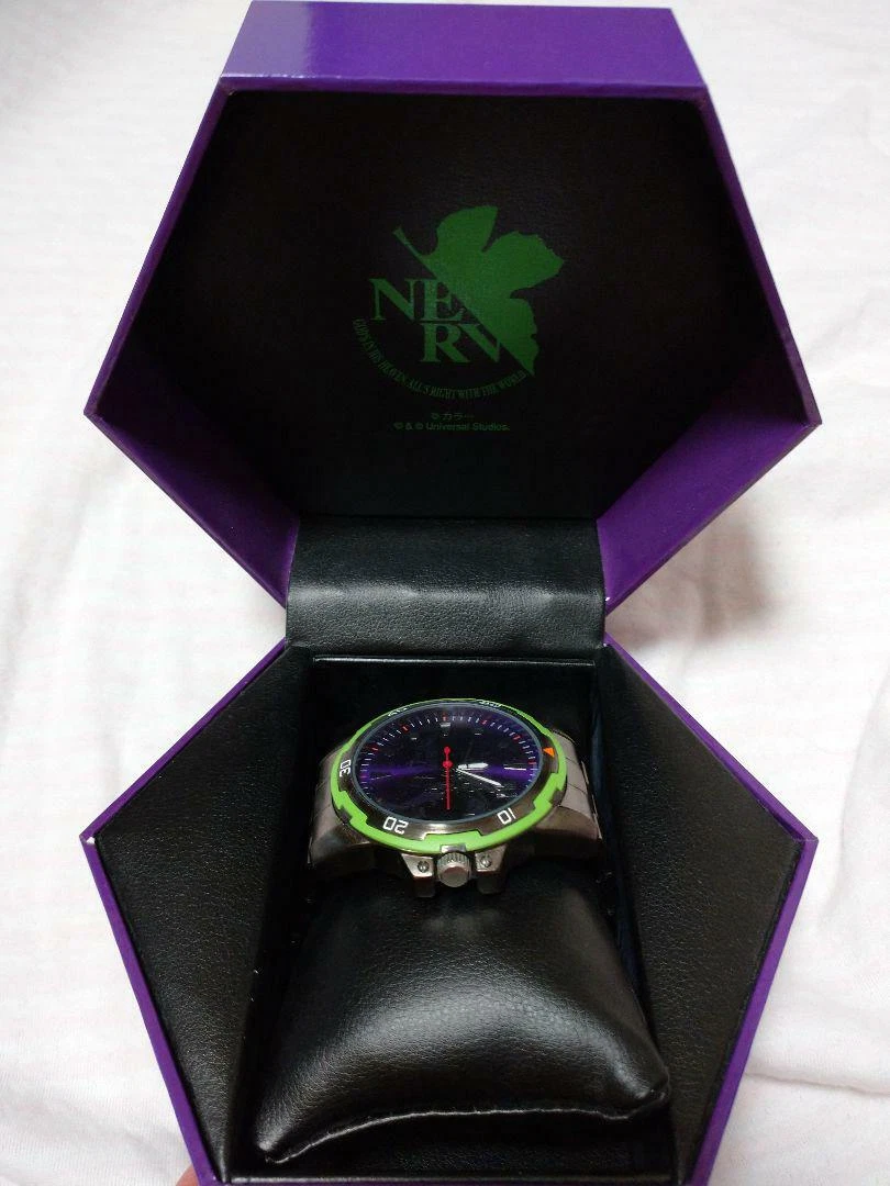 USJ Limited Universal Studios Evangelion Wrist Watch Unit 01 Model Japan  Rare FS