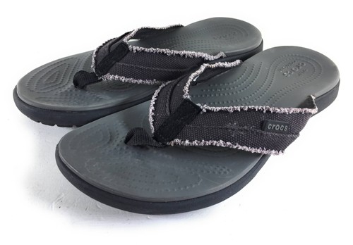 Crocs Mens Santa Cruz Canvas Flip Flops 