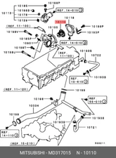 Genuine OE Thermostat Assembly MD317015 for Mitsubishi MD31-7015