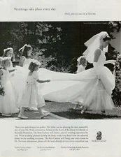 2002 The Ritz-Carlton Atlanta Wedding Bride Flower Girls Photo VINTAGE PRINT AD