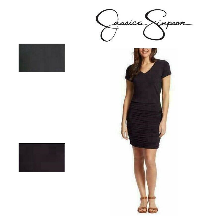 jessica simpson ladies' ruched dress Jessica Simpson Ruched V Neck Dress Women Mini dress XXL 2
