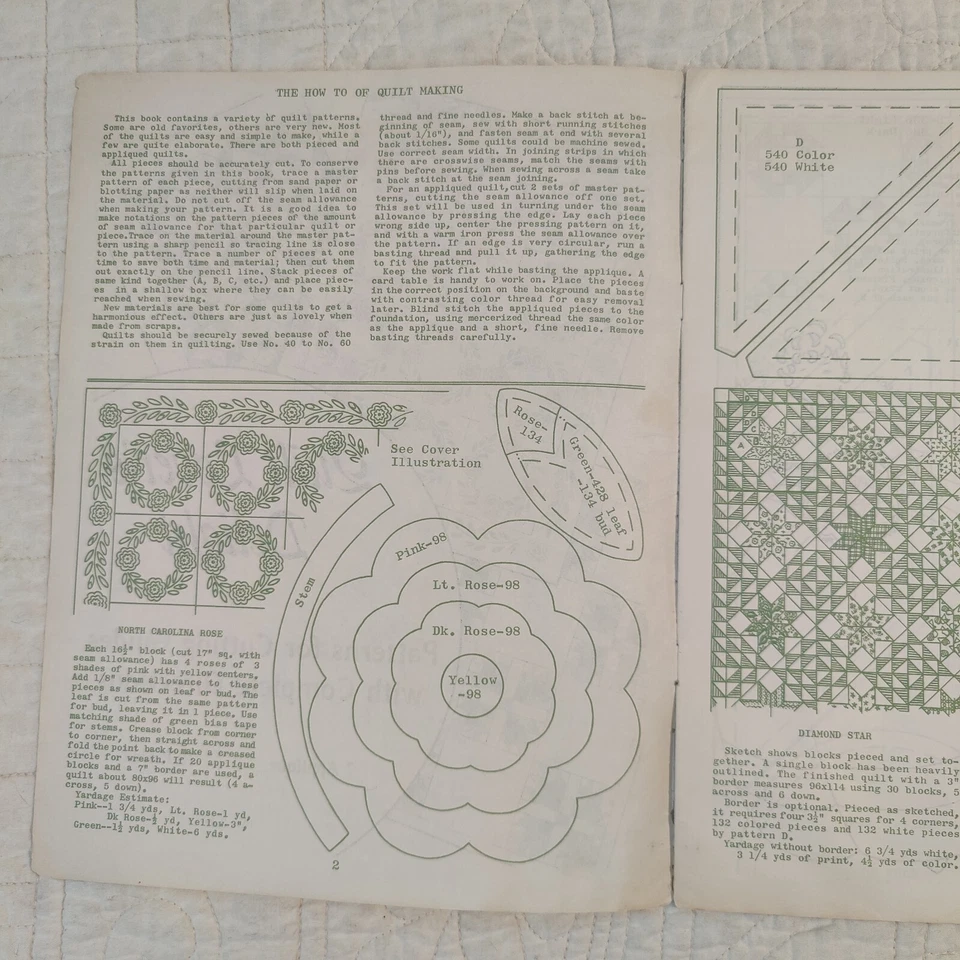 Raro Edredón Años 50 De Colección Tía Martha Amantes Delicia 17 Patrones No. 3540 Foto 3 de 4