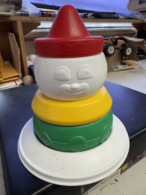 vintage tupperware tupper toys Clown Roly Poly Stacking 