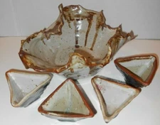 Chip and Dip Set Handmade Pottery