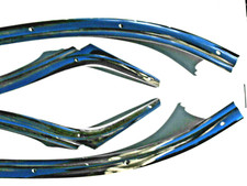 1956 Buick Super Roadmaster 4dr Ht Inside Upper Chrome Garnish Mouldings Used 56