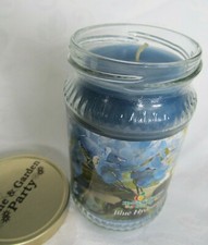 NEW Home & Garden Party "Blue Hydrangea" 10 oz Jar Candle MADE IN USA 50 Hr