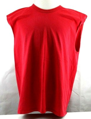 Cotton Muscle Tank Top T-Shirt Mens 2XL 