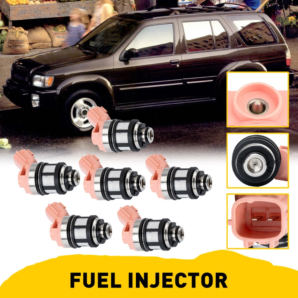 Inyectores de combustible 6 piezas para Infiniti QX4 MERCURY VILLAGER NISSAN FRONTIER 166001800 Foto 3 de 4