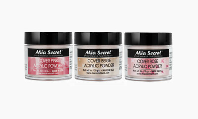 Pólvo Acrílico Mia Secret Para Uñas - Colores Beige Y Rosa - Varios Tamaños
