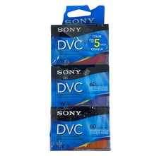Sony DVC Mini DV Premium Color Digital Video Cassette 60 Min LP 90 Pack of 5