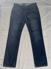 DKNY Jeans Mens Blue Soho Relaxed Denim Casual Distressed Straight 32x32