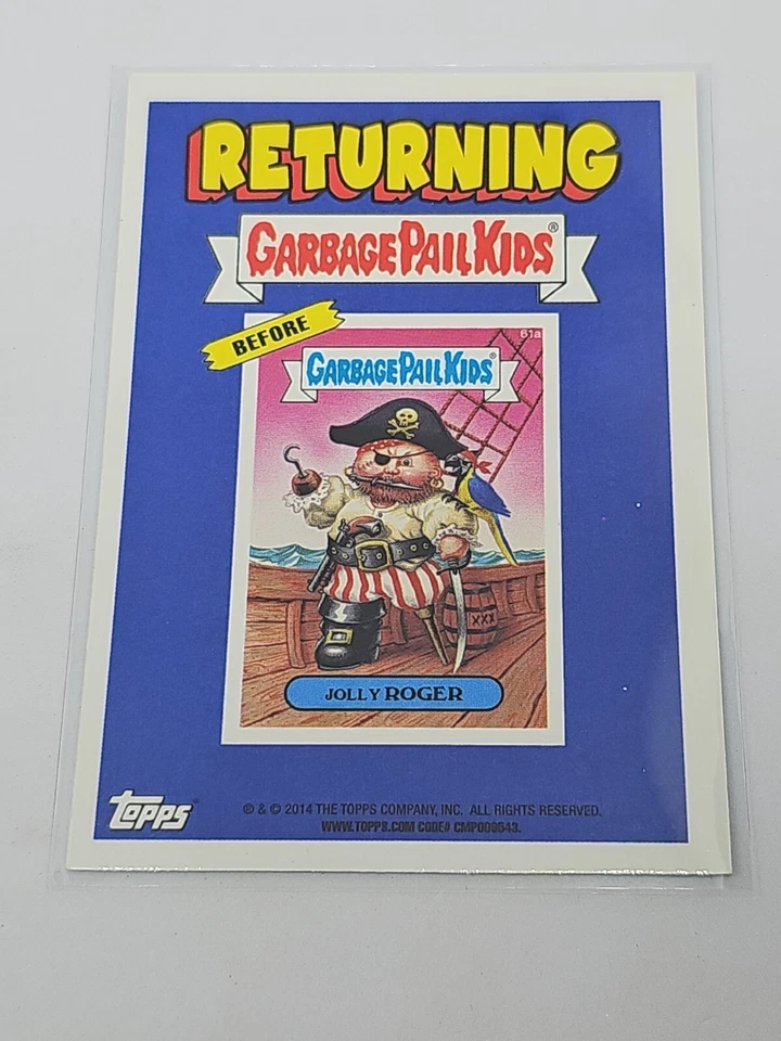 GPK Garbage Pail Kids Jolly Roger #R4a Returning 2014 Chrome Series 2 GPK 6580 - Image 3 of 3