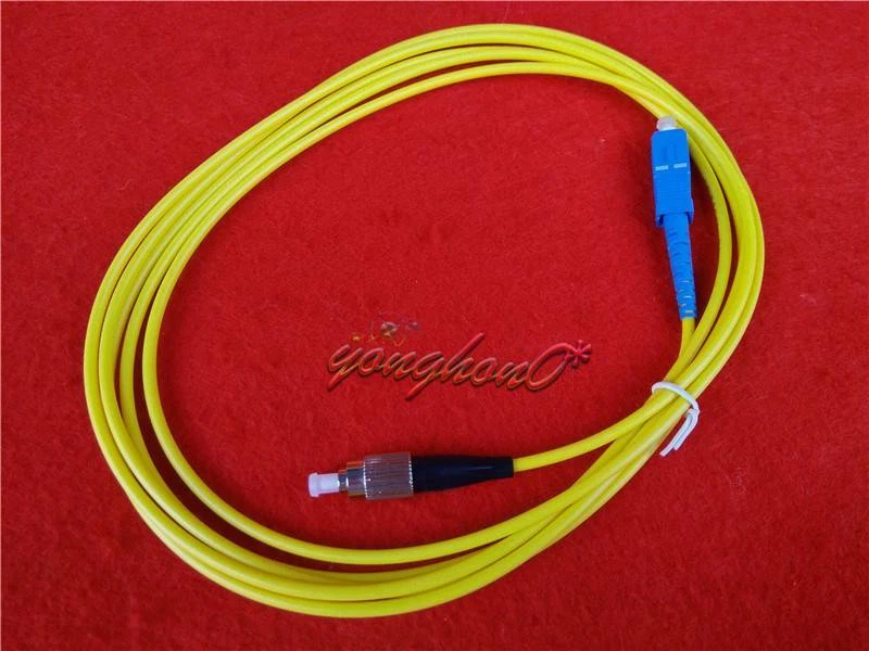 1PC 3M Fiber Optic Single-Mode Simplex Patch Cable Cord SC-FC SC To FC NEW - Image 3 of 4
