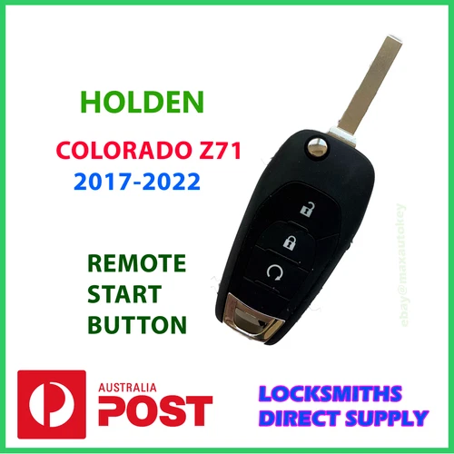 Holden Colorado 3 button key with remote start suits 2018 2019 2020 2021 2022
